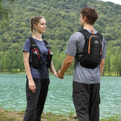 MARCHWAY Soft Hydration Flask with Wide Mouth, 300ml/500ml Collapsible TPU Water Bottle, Leakproof Portable Flexible for Running, Hiking, Cycling, Climbing, Gym, Travel (2pcs Blackish Green 500ml)