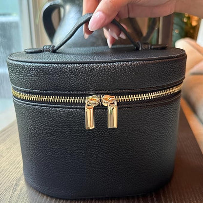 JAZD Vanity Case Makeup Bag with Removable Organizer Divider, Travel Toiletry Cosmetic Organizer for Women