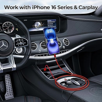 Basesailor USB Type C Charger Cable 10FT 2Pack,Nylon Charging Power Cord for iPhone 17 16 15 Pro Max,Samsung Galaxy S25 S24,Moto Z3 Z4 G7 G8 G9 Play Power G Pro Fast Stylus,Motorola Razr Edge One 5G