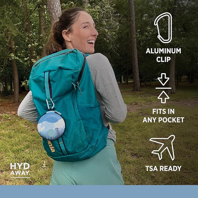 HYDAWAY Travel Case for Collapsible Bottles, Bowls & Cups - Protective Storage with Carabiner Clip - Durable, Water-Resistant, TSA-Friendly