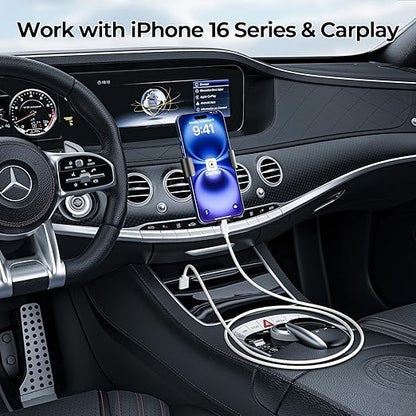 Basesailor USB Type C Charger Cable 10FT 2Pack,Nylon Charging Cord for iPhone 17 16 Pro Max,Samsung Galaxy Z Fold 5,Note 20,Tab S10 S10E 10E FE S23 S22 S21 23 Plus Ultra,A52 A54,Google Pixel 7 6 XL