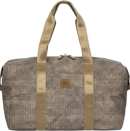 Bric's X-Collection Recycled fabric holdall medio 2in1 foldable - Wool Nut