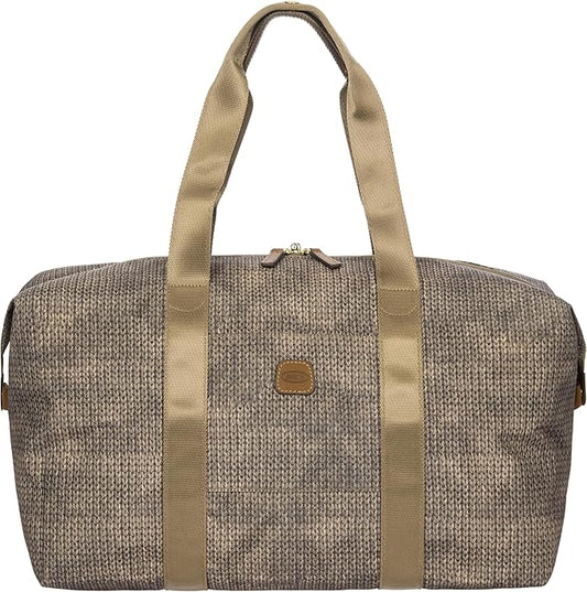 Bric's X-Collection Recycled fabric holdall medio 2in1 foldable - Wool Nut