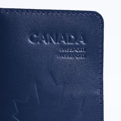 INCARNE Leather Passport Cover - Passport Wallet - Passport Sleeve with Card Slots & Note Compartment, Classic Blue