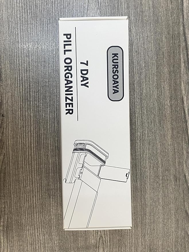 7 Day Weekly Metal Pill Organizer Travel, Kursoaya Premium Aluminum Daily Pill Box, Cute Portable Pill Case, Large Capacity Pill Holder for Supplements, Pills, Vitamins, Medicine (Hunter Green)