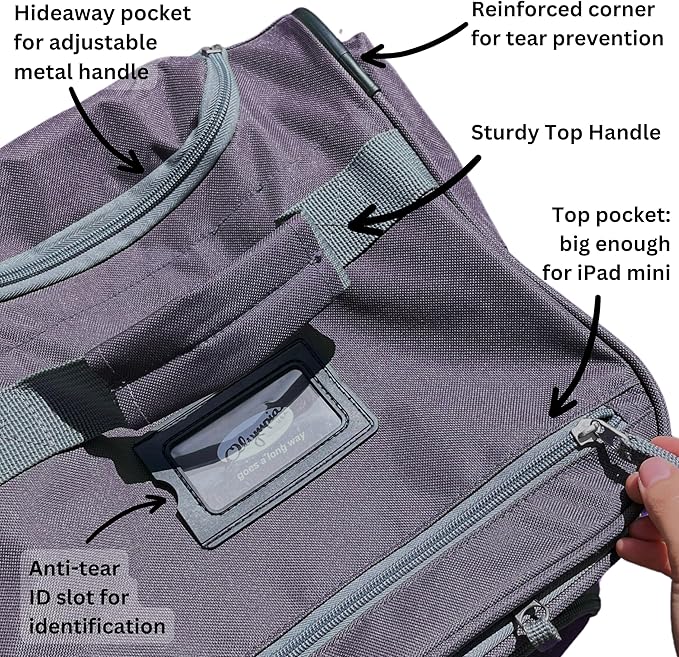 Olympia U.S.A. 29 inch Jumbo Size 8 Pockets Wheeled Rolling Duffel Bag Water Resistant Luggage Lightweight Travel Suitcase with Retractable Handle