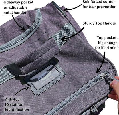 Olympia U.S.A. 29 inch Jumbo Size 8 Pockets Wheeled Rolling Duffel Bag Water Resistant Luggage Lightweight Travel Suitcase with Retractable Handle