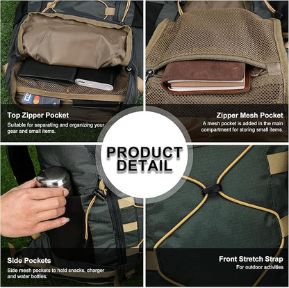 MOUNTAINTOP Hiking Backpack 35L Travel Backpack Lightweight Daypack for Men&Women Outdoor Camping