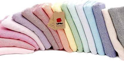 Bazaar Anatolia Turkish Beach Towel – 100% Cotton, Quick Dry, Sand Free Towel for Bathroom, Camping, Travel – Oversized 71x39 Inches – Diamond Pink