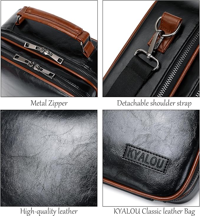 KYALOU Electronics Travel Organizer, Large Electronic Accessories Cable Case with Adjustable Dividers, Waterproof Tech Storage Bag Gifts with Double Layers for Cord, Charger, Power Bank - Black