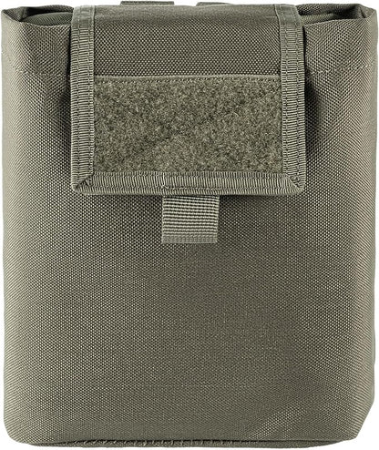 MOLLE Dump Pouch Roll Up Magazines Recovery Utility Admin Bag Drawstring Foldable Tool Mag Drop Waist Pack for Tactical/Range/Battle/Duty Belt Hunting Shooting Competition