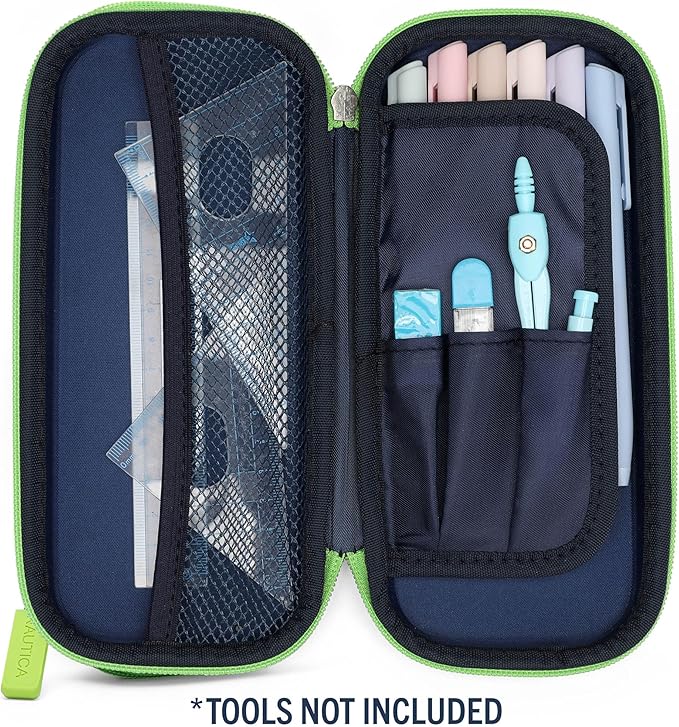 Nautica Kids Luggage - 18" Airline Approved Rolling Hardside Upright Carry-on Suitcase Set with Wheels (Submarine Journey | 5pc School Set)