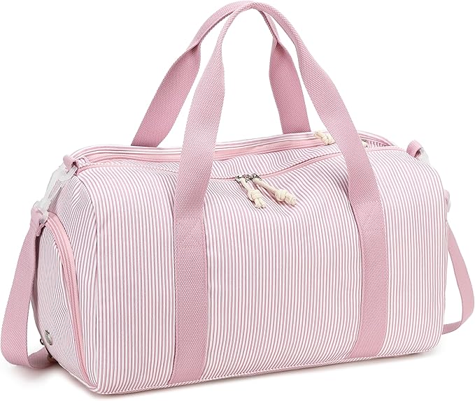 BLUBOON Duffle Bag Girls Kids Cute Gym Bag with Shoes Compartment & Wet Separation Waterproof Sports Overnight Travel Bag