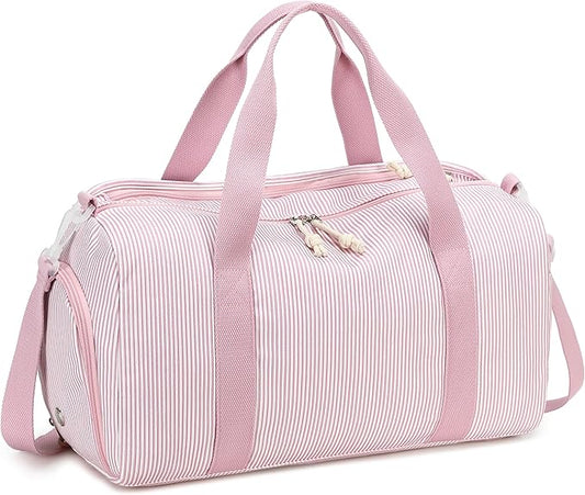 BLUBOON Duffle Bag Girls Kids Cute Gym Bag with Shoes Compartment & Wet Separation Waterproof Sports Overnight Travel Bag