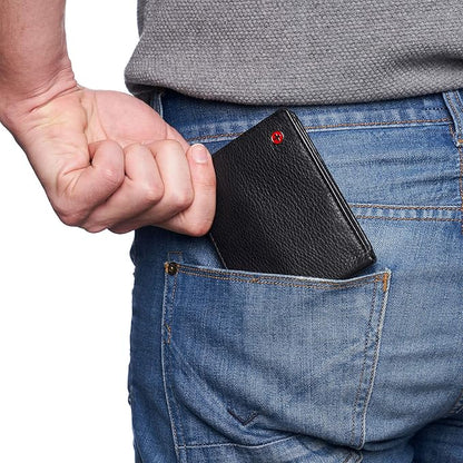 Alpine Swiss Mens Wallet for Men | RFID Protected Leather Mens Wallet | Spencer Bifold with Divided Bill Section | Gift Box | 2 ID Windows | 14 Card & Storage Pockets for Organization