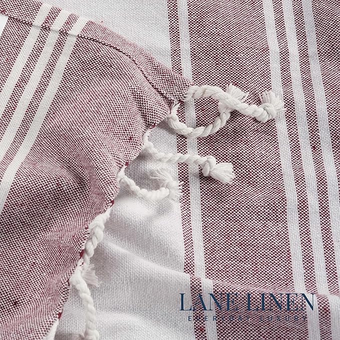 LANE LINEN Turkish Beach Towels, 2 Pack Extra Large Beach Towel, Pre-Washed for Soft Feel, Oversized Sand Free Quick-Dry Pool Towel, Beach Towels for Adults, 39"x71" - Wistful Mauve