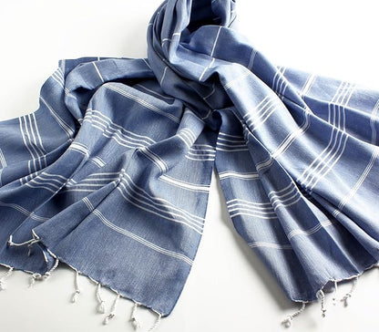 Cacala Lightweight and Thin Turkish Beach Towel 100% Cotton Sand-Free and Quick-Drying Goodness Perfect as an Extra Large Travel Towel, Beach Accessory, or Gift for Beach Lovers, 37 x 70