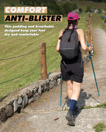 PAPLUS 3 Pairs Running Compression Socks for Men & Women, Atheltic Crew Socks with Cushion, Arch Support for Hiking, Cycling