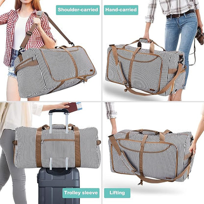 150L Duffle Bag for Travel, Extra Large Foldable Waterproof Travel Duffel Bags Weekender Overnight Bag for Men and Women with Shoe Compartment