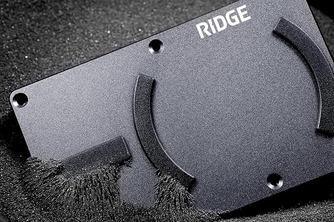 Ridge Wallets for Men Compatible with Magsafe - Slim Minimalist Compact Wallet and Card Holder, RFID Protected Front Pocket Wallets for Men with Integrated Cash Strap (Gunmetal)