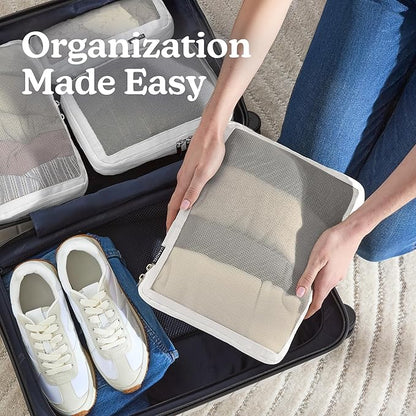 Vandel Space-Saving Compression Packing Cubes for Women, Men, Compressible Carry On Suit Case Organizer Luggage Packing Cubes for Travel Organizer Bags for Luggage and Backpacks, Suitcase Cube