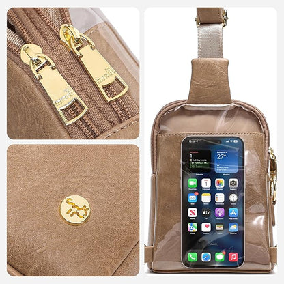 INICAT Sling Bag for Women Touchscreen Small Crossbody Cell Phone Purse Fanny Pack