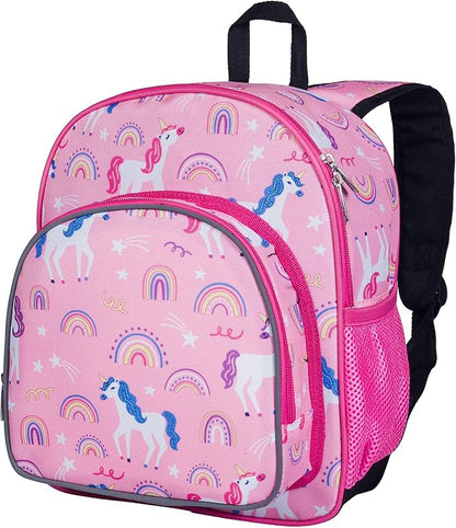 Wildkin 12-inch Kids Backpack – Padded, Adjustable, Ideal for Daycare & Travel - Rainbow Unicorns