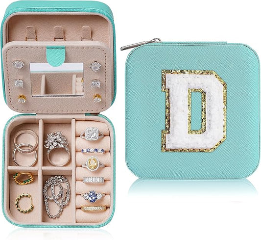 Parima Birthday Gifts for Women - Travel Jewelry Box, Aqua Blue
