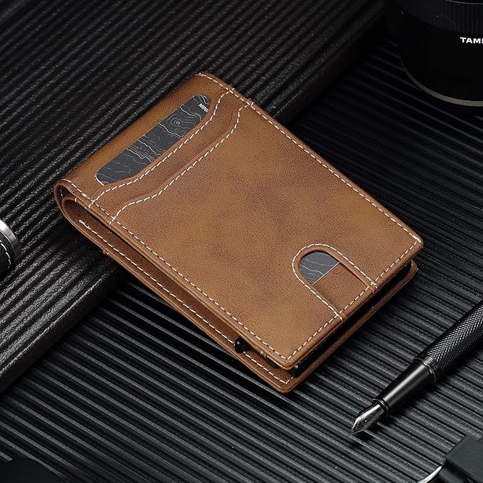 furid Gifts for Husband Him Valentines: Smart Wallet Rfid Blocking - Stocking Stuffers Gift Boxed For Boyfriend Father at Birthday Valentines Day Anniversary