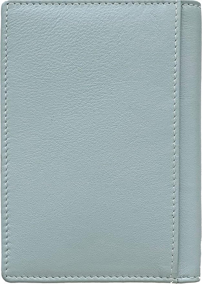 Personalized Monogrammed Chambray Leather RFID Passport Wallet