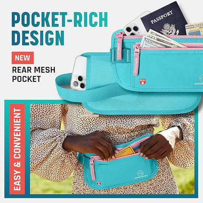 Hidden Money Belt for Travel for Men, Waist Wallet Anti Theft, RFID Passport Holder For Travel Men Or Women, Money Pouch, RFID Passport Holder