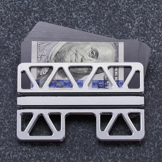 The Truss Minimalist Metal Wallet, Ultra Slim Aluminum, RFID Shielding, For Credit Cards and Cash, Made in the USA