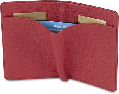 Vaultskin Leather Passport Holder, Slim RFID Blocking Travel Wallet for Men and Women, Fits Passport, Credit Cards, ID, Cash, Passport Cover Ideal Travel Accessories with Gift Box (Kensington)