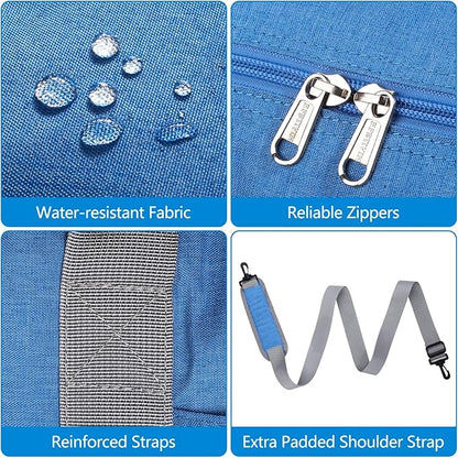 For Spirit Airlines Personal Item Bag 18x14x8 Foldable Travel Duffel Bag Underseat Carry-on Luggage for Women and men 30L(Blue)