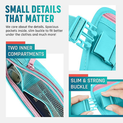 Hidden Money Belt for Travel for Men, Waist Wallet Anti Theft, RFID Passport Holder For Travel Men Or Women, Money Pouch, RFID Passport Holder