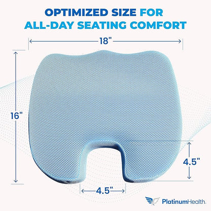 Air-Logic Smart-Cushion Premium Seat Cushion. User Adjustable Comfort. Never Bottoms Out. Self-Inflating Air/Foam Technology. Coccyx Cutout, Relieves Sciatica, Back/Tailbone Pain. Free Carry Bag (1)