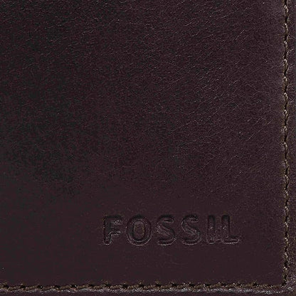 Fossil Men's Derrick Leather RFID-Blocking Bifold Passcase with Removable Card Case Wallet