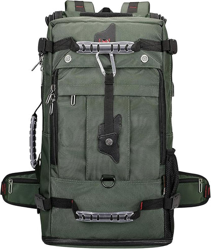 WITZMAN Travel Backpack for Men Convertible Duffle Luggage Bag fit 18 Inch Laptop Carry On Bags for Airplane (B681 Army Green)