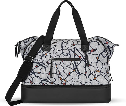 Sherpani Boston, Anti Theft Weekender Bags, Travel Duffel Bag, Carry On Tote Bag with Removable Shoe Bottom Compartment