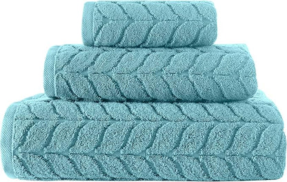Turkish Cotton Ultra-Soft Plush Absorbent Quick Dry Bathroom Towel Set, Made in Turkey (Mint Green, 2 pcs Bath Towel Set)