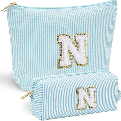 YOOLIFE Personalized Gifts for Women, Travel Makeup Bag Cosmetic Bag Skin Care Bag Cute Makeup Bag Sister Wife Friend Engagement Wedding Gifts for Women Tween Girls Trendy Stuff Thank You Gift N