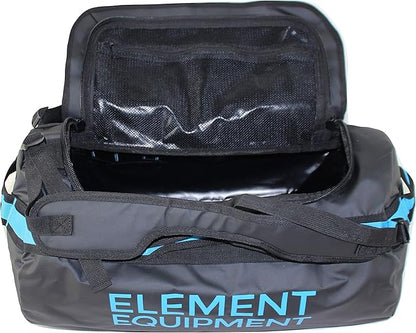 Element Equipment Trailhead Duffel Bag Shoulder Straps Waterproof Black/Blue Large