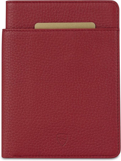 Vaultskin Leather Passport Holder, Slim RFID Blocking Travel Wallet for Men and Women, Fits Passport, Credit Cards, ID, Cash, Passport Cover Ideal Travel Accessories with Gift Box (Kensington)