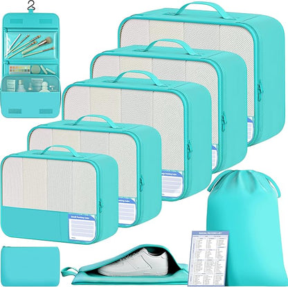 BAGAIL 9 Set Packing Cubes Luggage Packing Organizers for Travel Accessories
