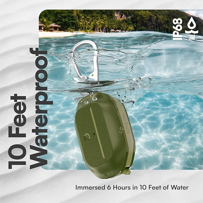 Keybudz for AirPods Pro 2 Case with Lock - Fully Waterproof AirPods Pro 2nd Generation Case Cover - Keychain, Rugged Tough Protection, Hard Shell and Carabiner for USB-C/Lightning (Forest Green)