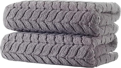 Turkish Cotton Ultra-Soft Plush Absorbent Quick Dry Bathroom Towel Set, Made in Turkey (Gray, 4 Pcs Hand Towel Set)