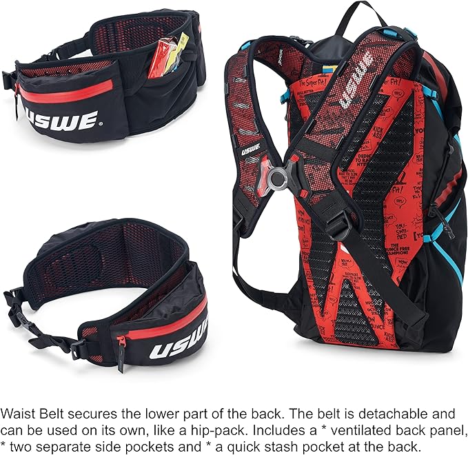 USWE Hajker, Hiking Backpack, Adventure Daypack with Waterproof Rolltop, for Men and Women