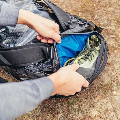 Gregory Alpaca 40L Water-Resistant Adventure Travel/Gear Organization Duffel Bag with Packing Cube Included, Obsidian Black