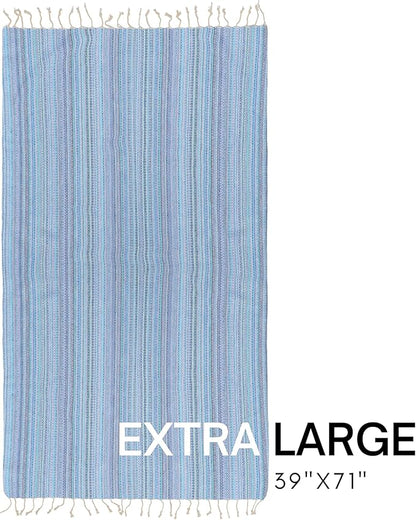 BAY LAUREL Turkish Beach Towel with Travel Bag 39 x 71 Quick Dry Sand Free Lightweight Large Oversized Towels Light