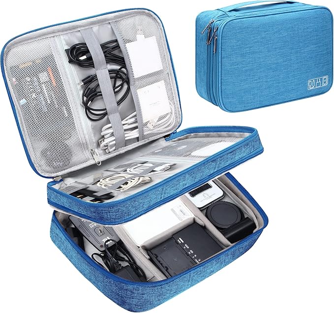 CILLA Electronics Organizer Travel, Travel Cord Organizer Case, Compact Electronics Accessories Bag for Cable, Cord, Charger, Phone